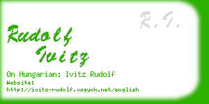 rudolf ivitz business card